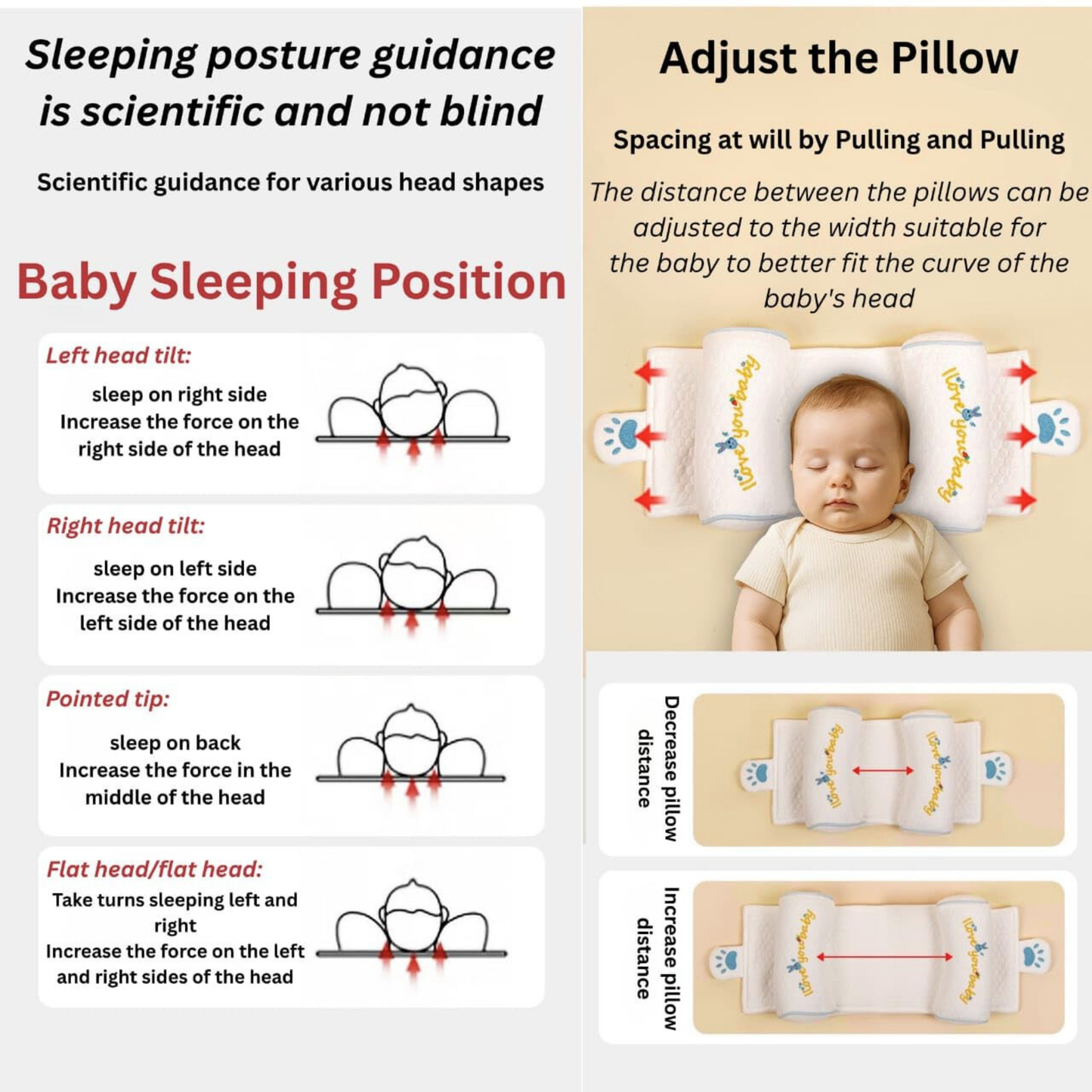 CuddleNest™ Baby Head Shaping Pillow